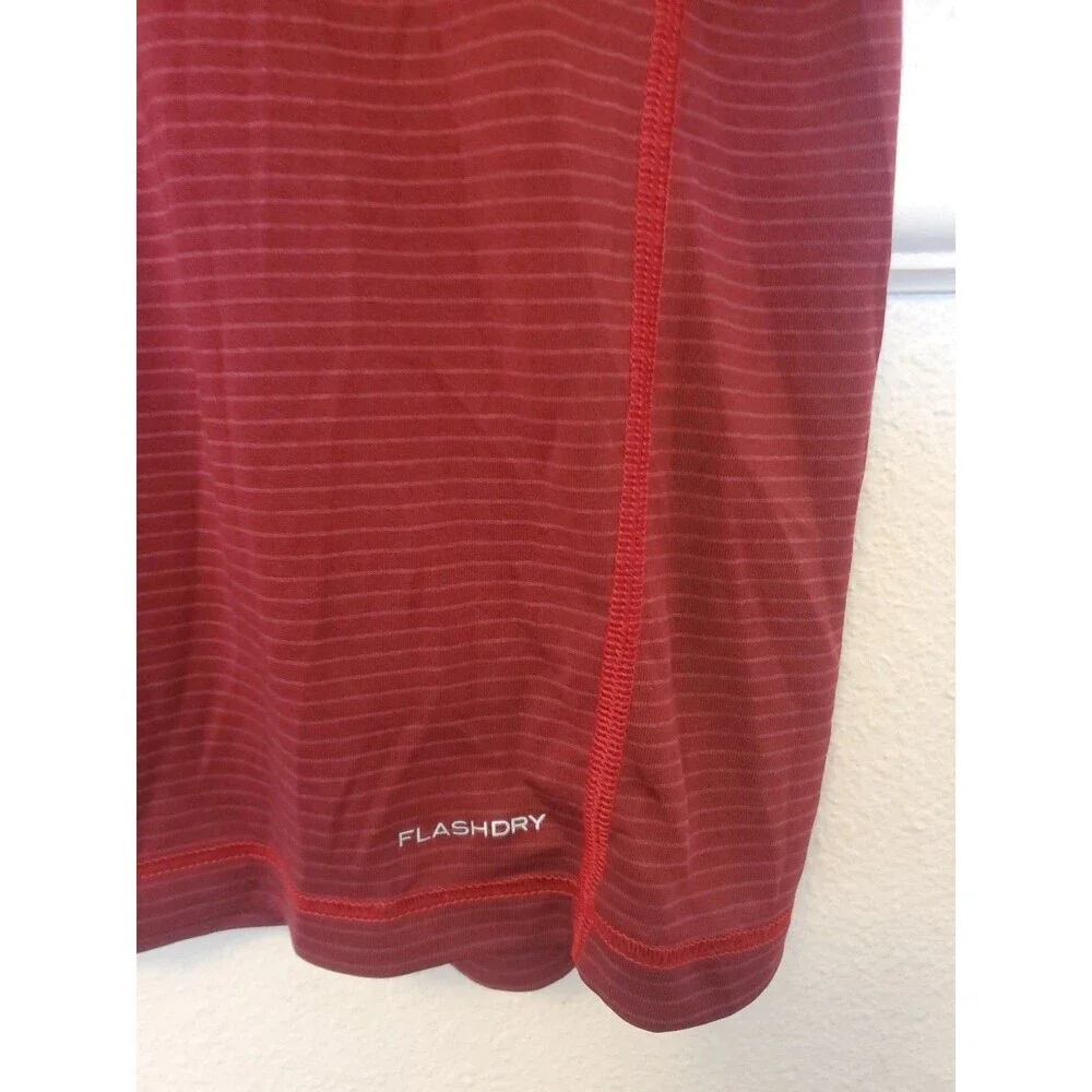 The North Face‎ T-shirt Flash Dry 100% Polyester Men's L Maroon Short Sleeve Tee - Picture 6 of 16